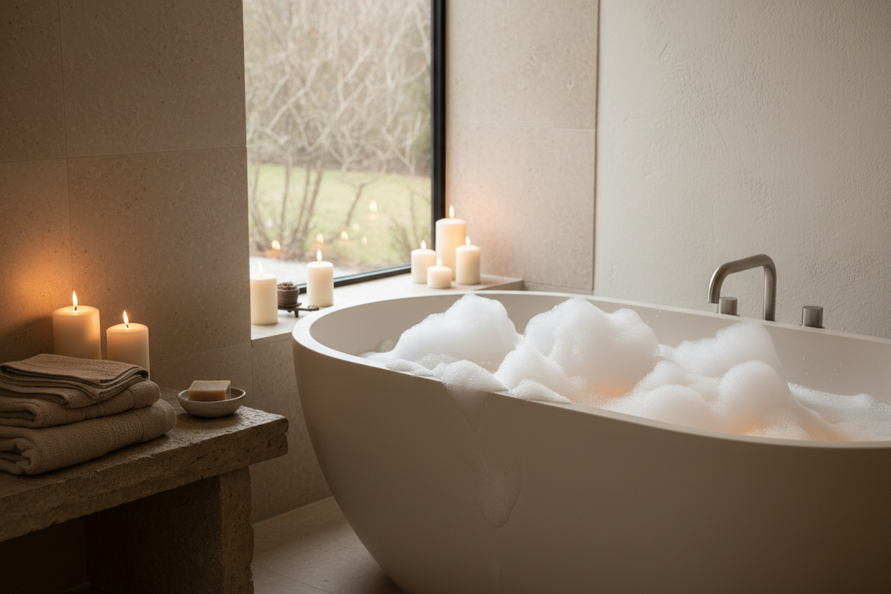 bubble bath relax beige colours